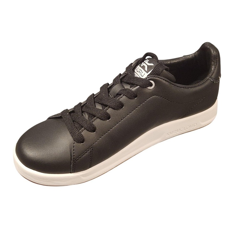 KURU Footwear Cloud Roam Black Leather Lace-Up Comfort Sneakers Shoes Womens 8.5